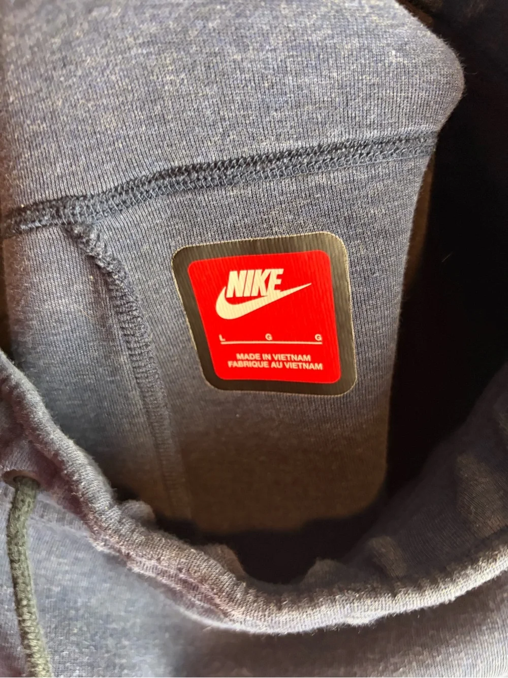 Nike Heather Navy Full-Zip Hoodie